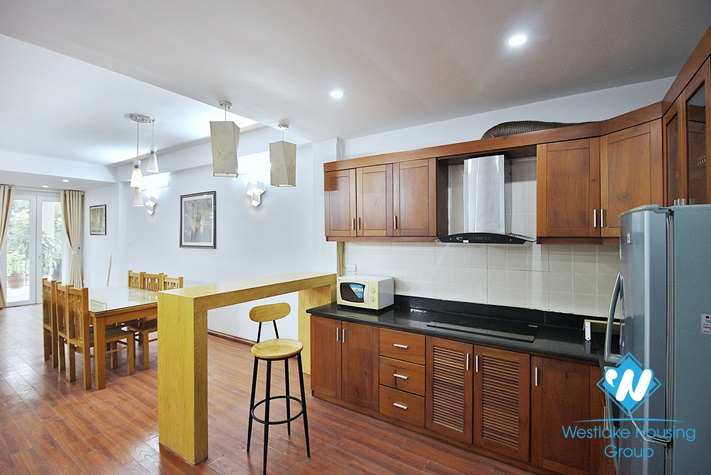 Spacious two bedroom apartment with lake view for rent on Nhat Chieu