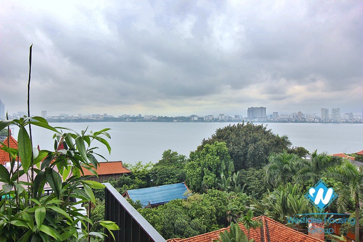 Brand new and lake view 3 beds apartment for rent in Tay Ho area