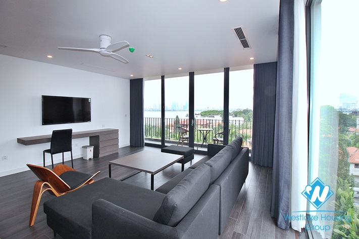 Brand new and lake view 3 beds apartment for rent in Tay Ho area