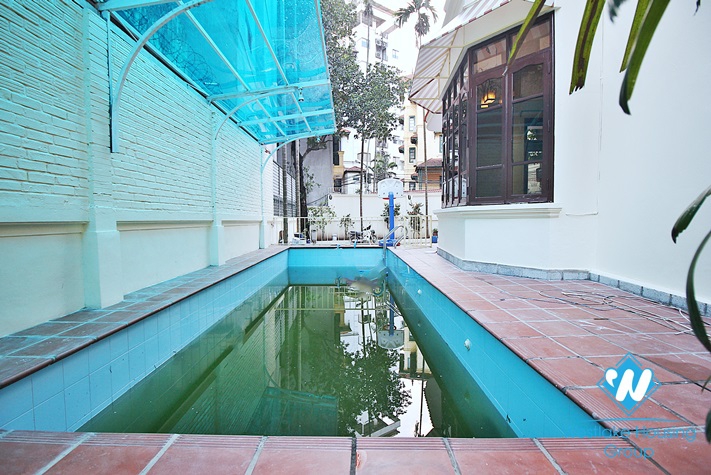 A big villa with garden and swimming pool for rent in Tay ho, Hanoi