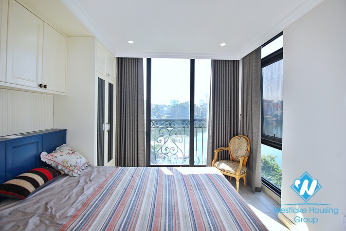 Lake view and bright two bedrooms apartment for rent in Tay Ho