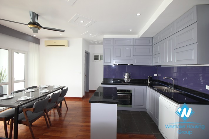 Renovated 3 beds apartment with lakeview for rent in Quang An st, Tay Ho