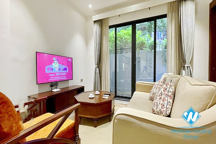 Ground floor one bedroom apartment for rent in Dang Thai Mai area, Tay Ho