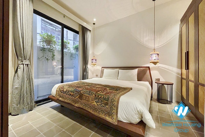 Ground floor one bedroom apartment for rent in Dang Thai Mai area, Tay Ho