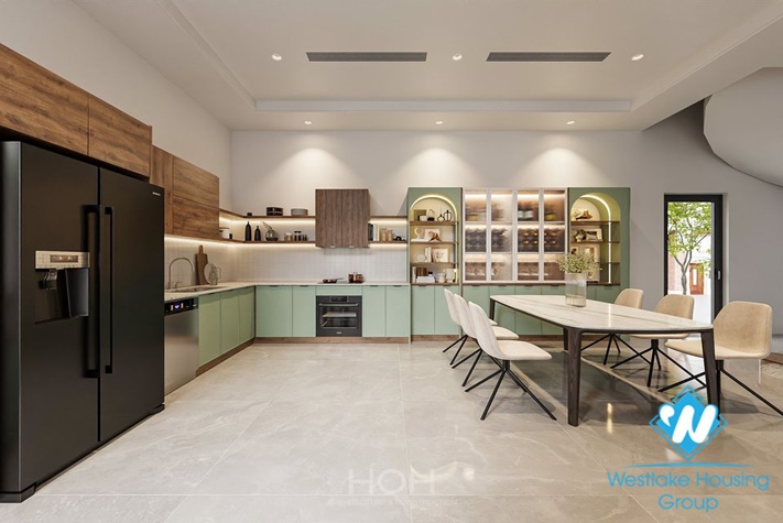 Modern house with full furnished for rent in Dang Thai Mai st, Tay Ho District 