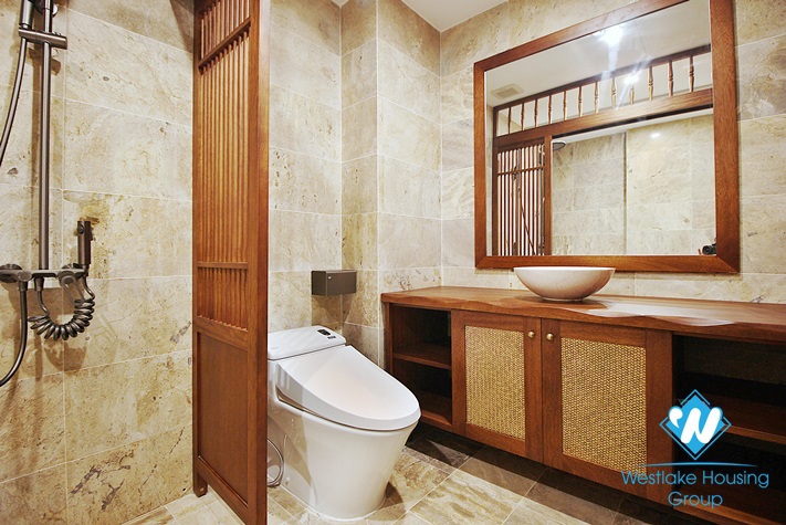 Brand new and Japanese style 3 beds apartment for rent in Dang Thai Mai area, Tay Ho