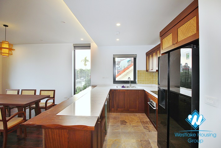 Brand new and Japanese style 3 beds apartment for rent in Dang Thai Mai area, Tay Ho