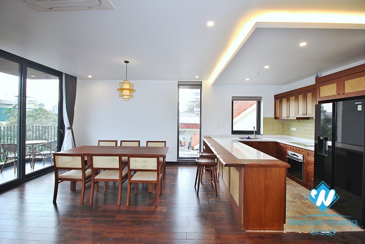 Brand new and Japanese style 3 beds apartment for rent in Dang Thai Mai area, Tay Ho