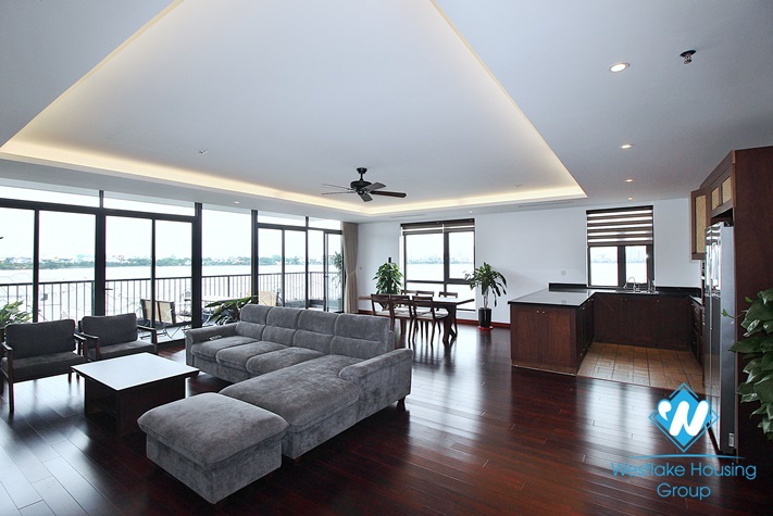A beautiful 4 bedroom apartment with lake view in Tu hoa, Tay ho, Hanoi