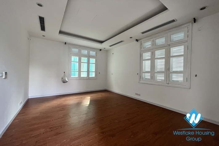 Unfurnished house with big yard and garden for rent in Ciputra, Tay Ho