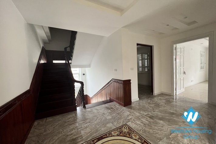 Unfurnished house with big yard and garden for rent in Ciputra, Tay Ho