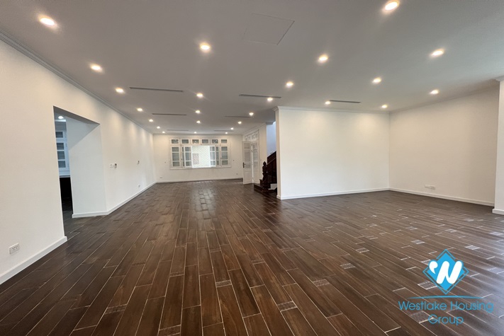 Unfurnished house with big yard and garden for rent in Ciputra, Tay Ho