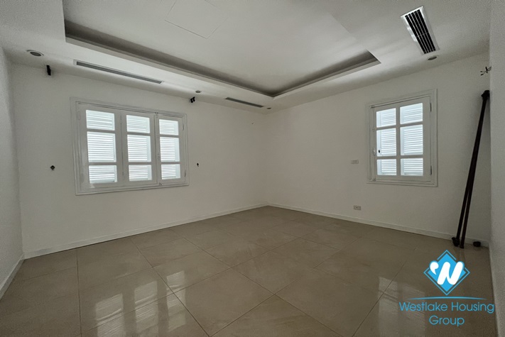 Unfurnished house with big yard and garden for rent in Ciputra, Tay Ho