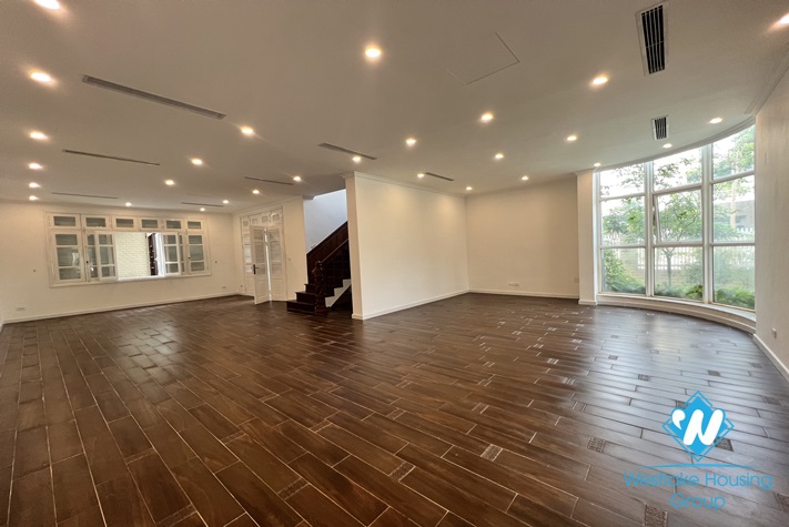Unfurnished house with big yard and garden for rent in Ciputra, Tay Ho