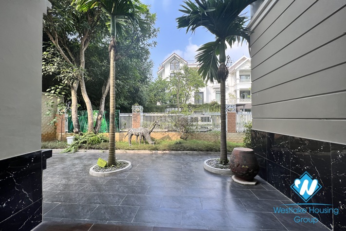 Unfurnished house with big yard and garden for rent in Ciputra, Tay Ho