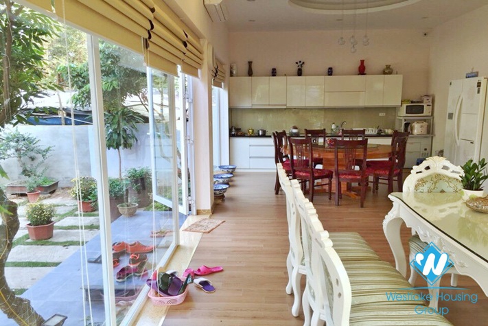 Beautiful house with garden for rent in An duong, Tay ho