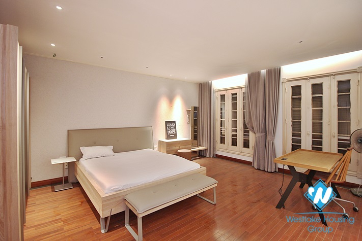 Lake-view 4 bedrooms house for rent in To Ngoc Van st, Tay Ho