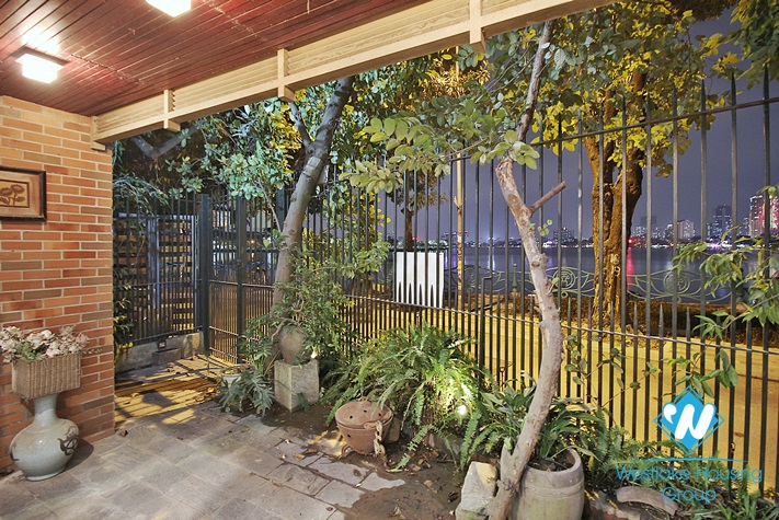 Lake-view 4 bedrooms house for rent in To Ngoc Van st, Tay Ho