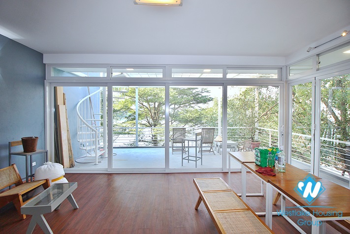 Apartment with 03 bedrooms and lakeview for rent in Tay Ho, Hanoi.
