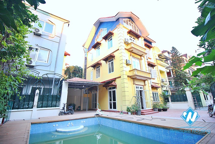 A nice house with swimming pool for rent in To Ngoc Van area, Tay Ho, Ha Noi