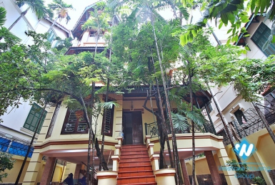 Beautiful house with swimming pool for rent in To Ngoc Van st, Tay Ho district 