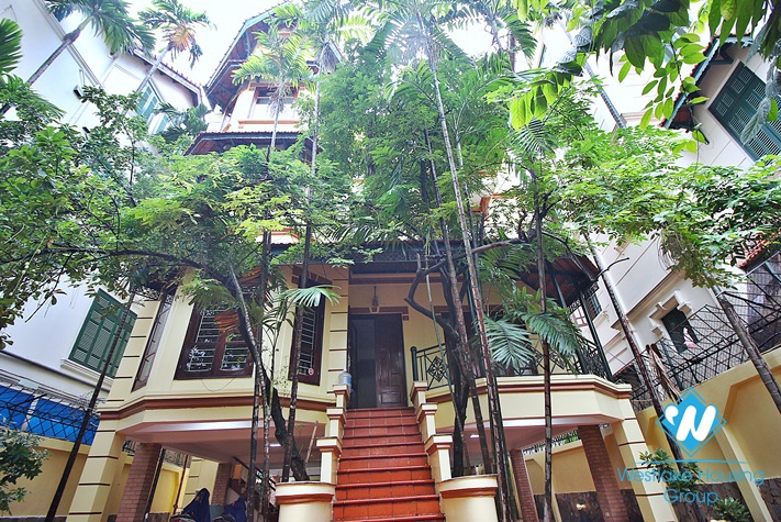 Beautiful house with swimming pool for rent in To Ngoc Van st, Tay Ho district 