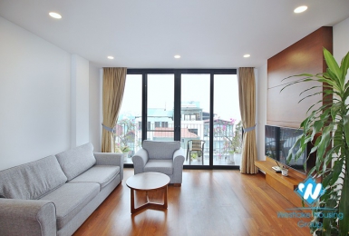 Lake view serviced 02 bedrooms apartment for rent in Tay Ho area.