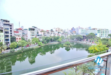 Lake view and spacious 3 beds apartment for lease in Vu Mien st, Tay Ho