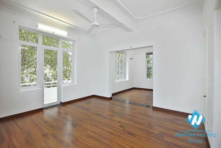 Unfurnished house with big yard for rent in To Ngoc Van st, Tay Ho
