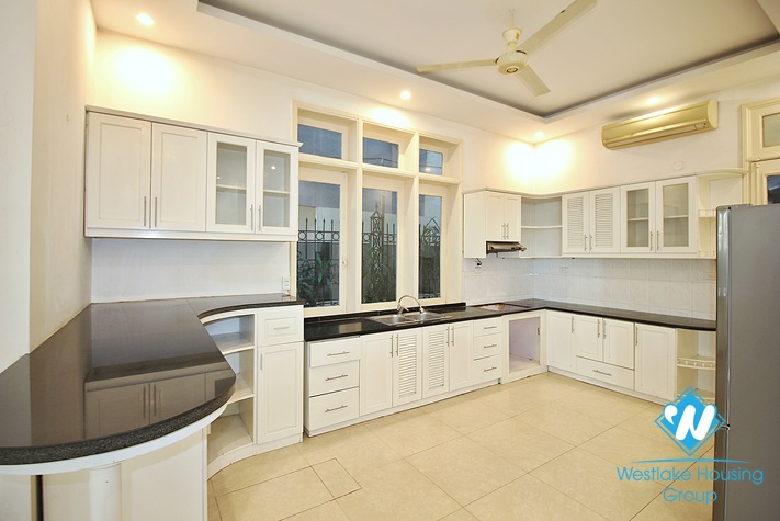 Unfurnished house with big yard for rent in To Ngoc Van st, Tay Ho