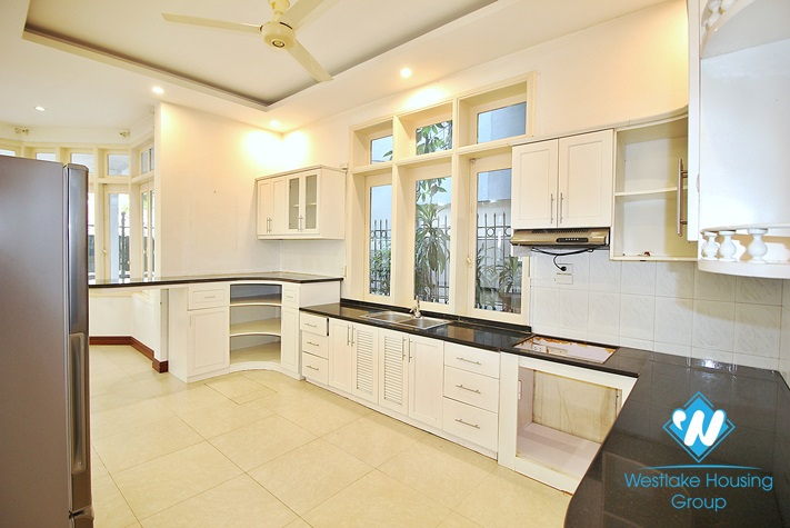 Unfurnished house with big yard for rent in To Ngoc Van st, Tay Ho