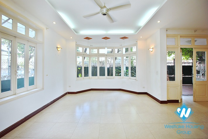 Unfurnished house with big yard for rent in To Ngoc Van st, Tay Ho