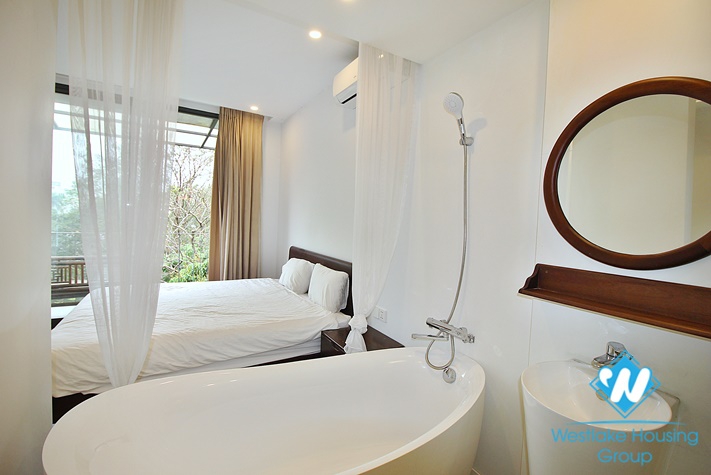 Brand new and bright 2 beds house for rent in Dang Thai Mai st, Tay Ho