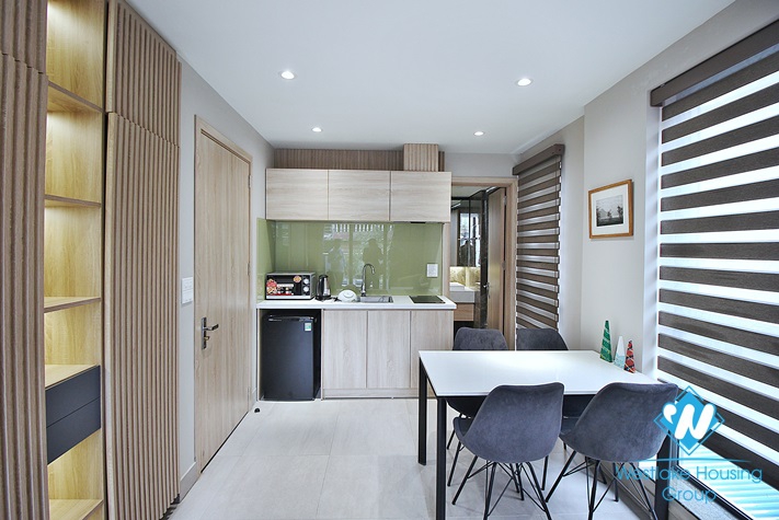 A pretty studio with huge balcony for rent in Yen Phu st, Tay Ho