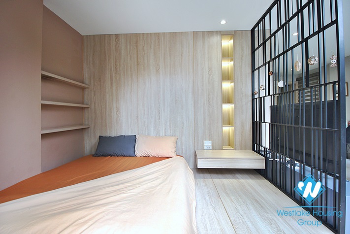 A pretty studio with huge balcony for rent in Yen Phu st, Tay Ho