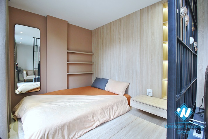 A pretty studio with huge balcony for rent in Yen Phu st, Tay Ho