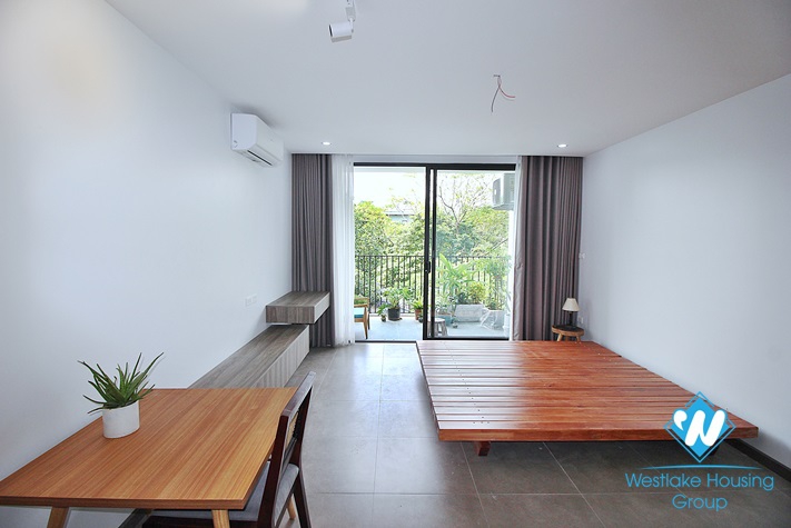 Bright studio with huge balcony for rent in Au Co st, Tay Ho