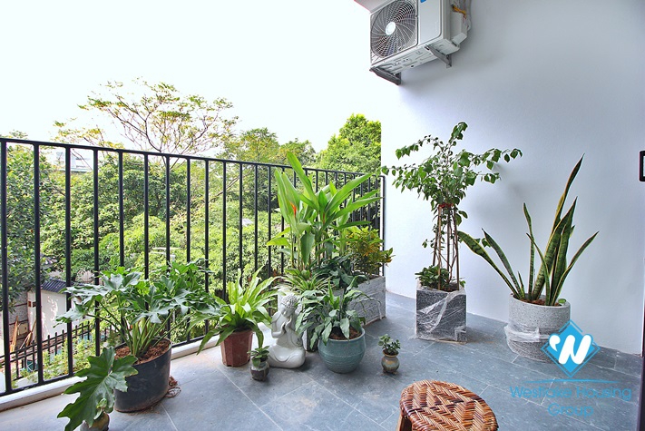 Bright studio with huge balcony for rent in Au Co st, Tay Ho