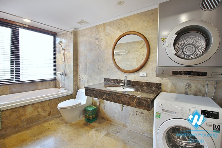 Lake view serviced 02 bedrooms apartment for rent in Tay Ho area.
