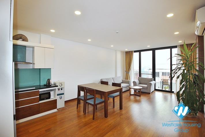 Lake view serviced 02 bedrooms apartment for rent in Tay Ho area.