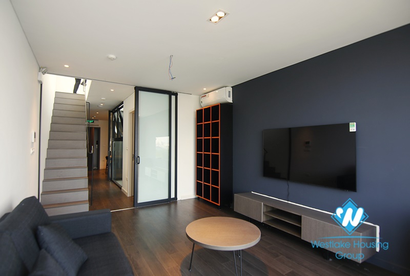 One bedroom duplex lake view apartment for rent in Truc Bach.