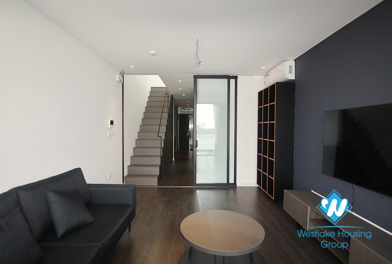One bedroom duplex lake view apartment for rent in Truc Bach.