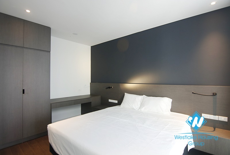 One bedroom duplex lake view apartment for rent in Truc Bach.