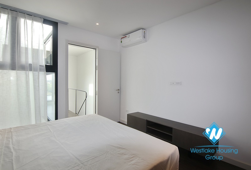 One bedroom duplex lake view apartment for rent in Truc Bach.