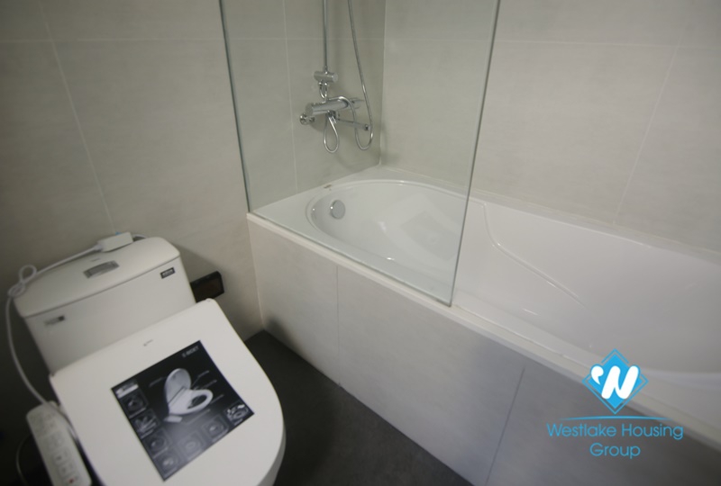 One bedroom duplex lake view apartment for rent in Truc Bach.