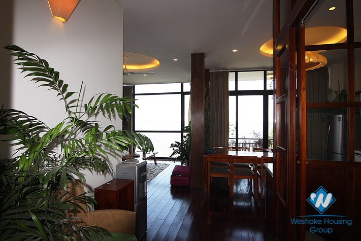 Lake view 02 bedrooms and 01 working room for rent in Quang Khanh st, Tay Ho District 