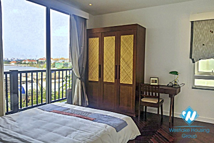 High-end floor 2 beds apartment for rent in Xom Chua, Dang Thai Mai, Tay Ho