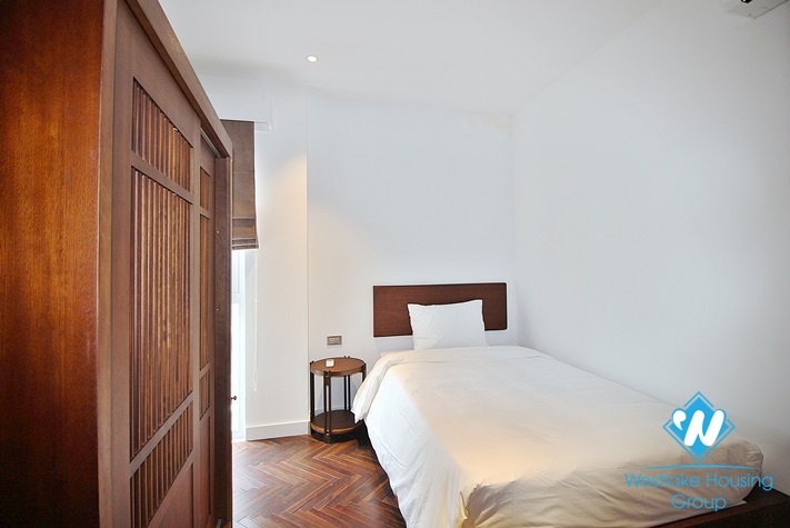 Janpanese style and lake view 3 beds apartment in Dang Thai Mai, Tay Ho for lease