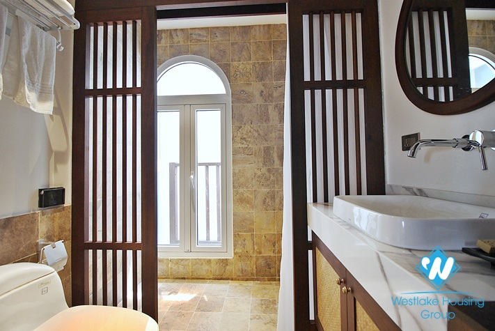 Janpanese style and lake view 3 beds apartment in Dang Thai Mai, Tay Ho for lease