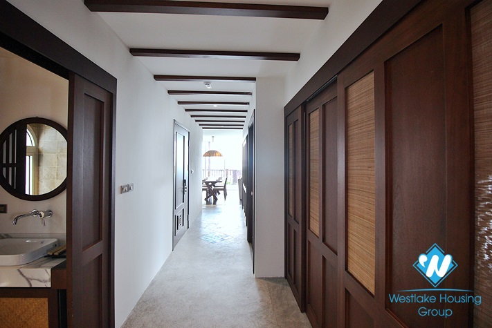 Janpanese style and lake view 3 beds apartment in Dang Thai Mai, Tay Ho for lease